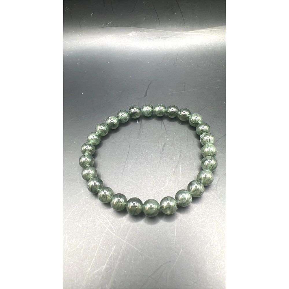 Green Rutilated Quartz Stretch Bracelet